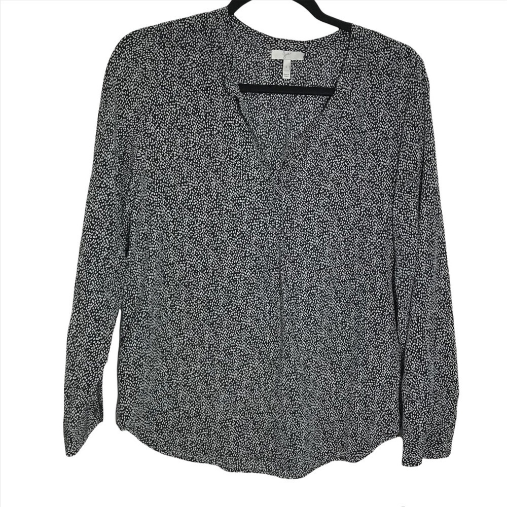 JOIE Daryn Long Sleeve Print Blouse in Midnight Size small T174